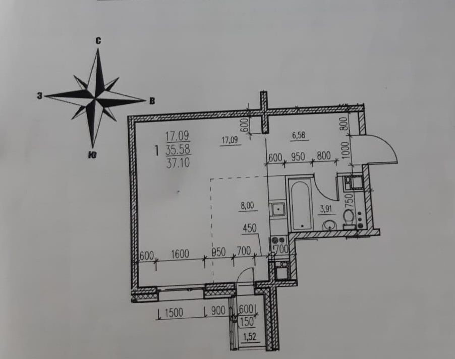 Продается Студия, 37,1 м² в ЖК «Адмирал»